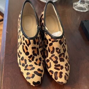 Calvin Klein Leopard Print Ankle Booties